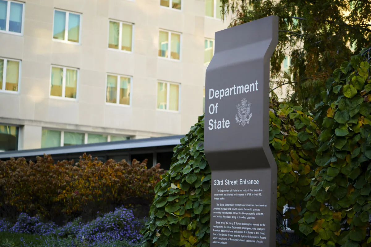 The Department of State building in Washington on Nov. 13, 2023. (Madalina Vasiliu/The Epoch Times)