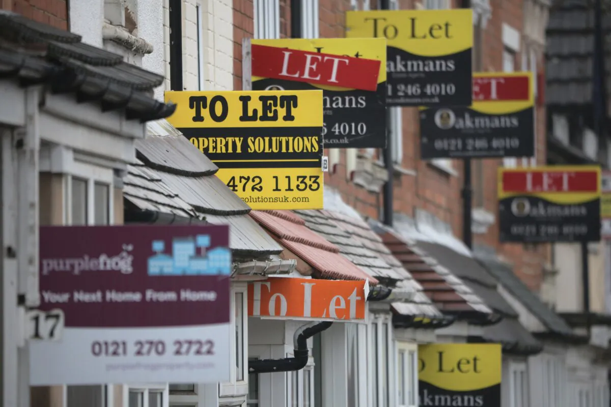 An array of To Let signs adorn properties to rent in the Selly Oak area of Birmingham, England, on Nov. 23, 2016. (Christopher Furlong/Getty Images)