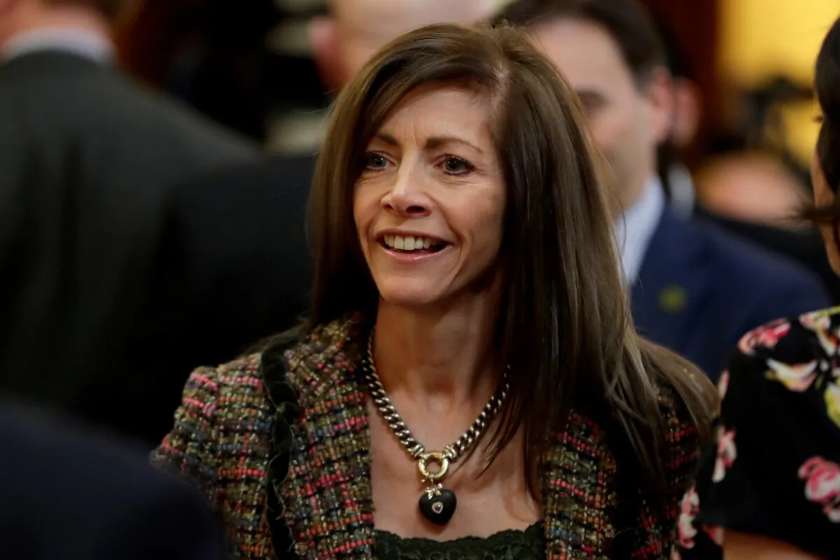 New Jersey First Lady Tammy Murphy arrives at the Statehouse Assembly chambers prior to Gov. Phil Murphy's first State of the State address in Trenton, N.J., on Jan. 15, 2019. (Julio Cortez/AP Photo)