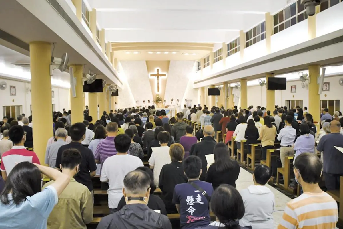 "Day of Mass Prayer for the Church in China" organized by the Hong Kong Catholic Commission for Justice and Peace in Hong Kong, 2022. (Big Mac/The Epoch Times)