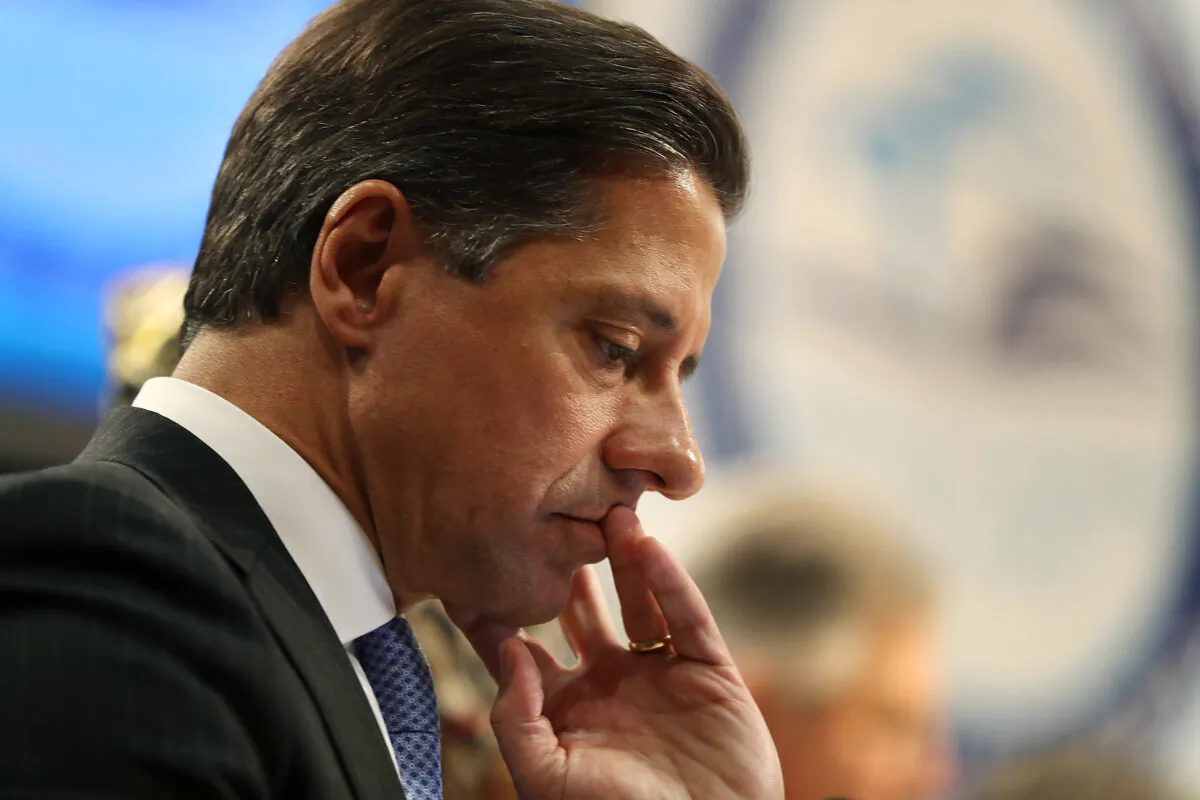 Then Miami-Dade Schools Superintendent Alberto Carvalho is seen during a school board meeting in Miami, Florida, on March 1, 2018. (Joe Raedle/Getty Images)