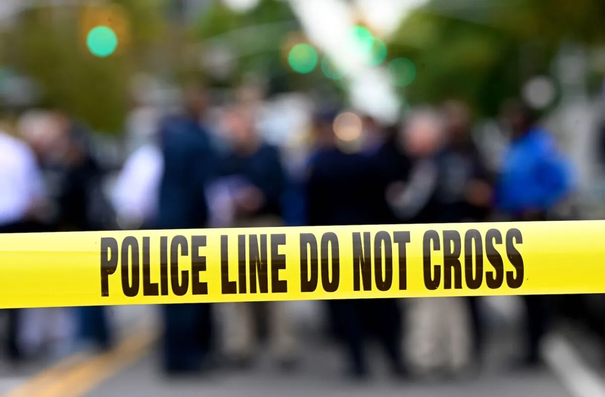 Police tape secures a crime scene in Brooklyn on Oct. 12, 2019. (Johannes Eisele/AFP via Getty Images)