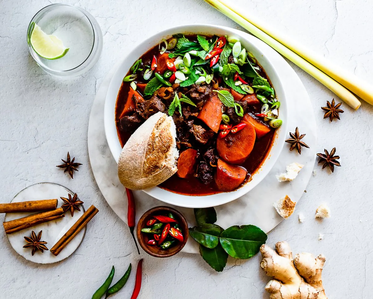 Fork-tender beef mingles with fragrant lemongrass and spices in this comforting dinner. (Jennifer McGruther)