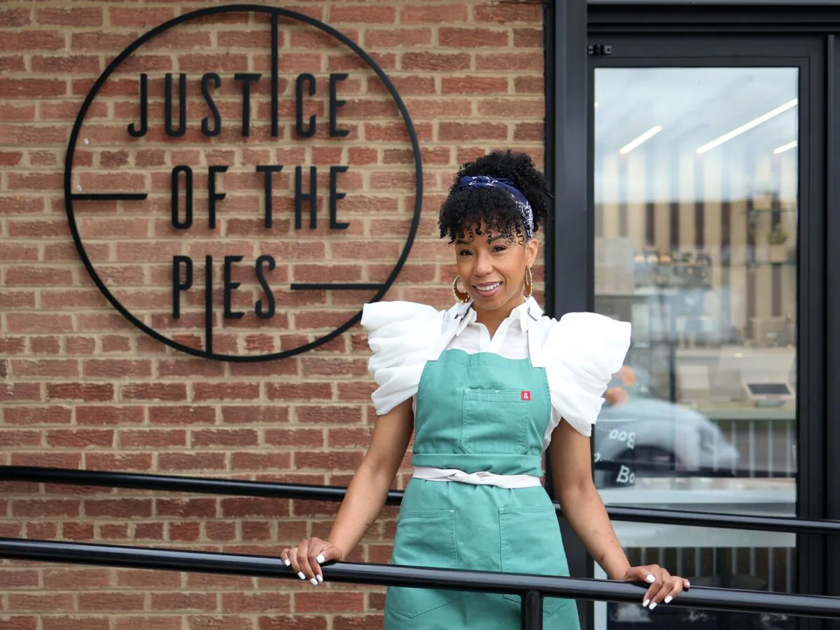 Chef-owner Maya-Camille Broussard at her bakery, Justice of the Pies, in Avalon Park on Oct. 28, 2023. (John J. Kim/Chicago Tribune/TNS)