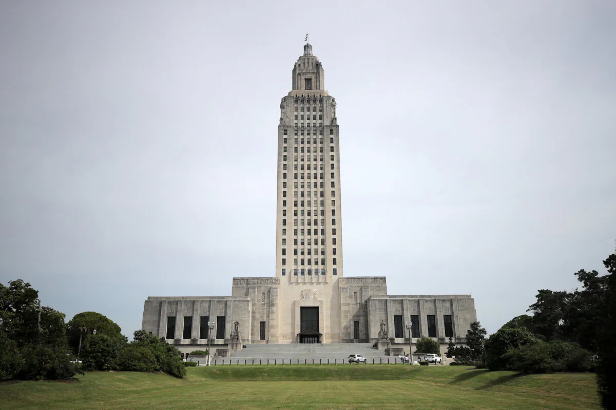 The Louisiana State Capitol in Baton Rouge, La., on April 17, 2020. (Chris Graythen/Getty Images)