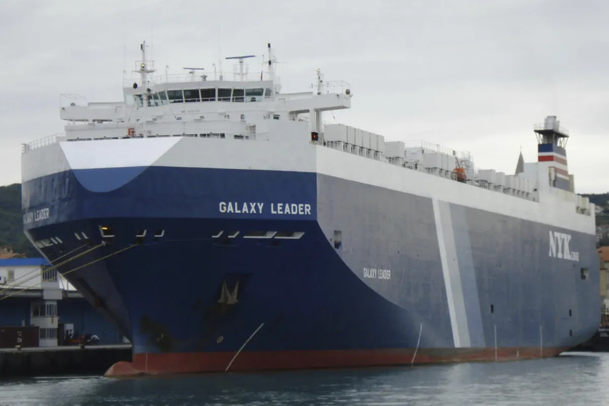 The Galaxy Leader is seen at the port of Koper, Slovenia, on Sept. 16, 2008. (Kristijan Bracun/AP Photo)