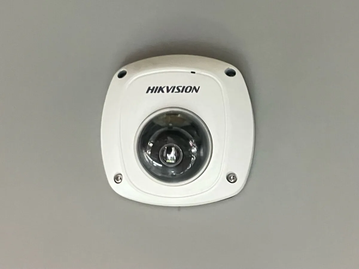 A Hikvision security camera installed on a Melbourne City SmartBus in Australia on Nov. 3, 2023. (The Epoch Times)