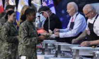 The Bidens Start Thanksgiving Early by Serving Dinner and Showing ‘Wonka’ to Service Members
