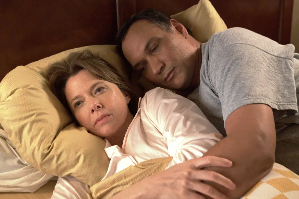 Karen (Annette Bening) and Paco (Jimmy Smits), in “Mother and Child.” (Sony Pictures Classics)