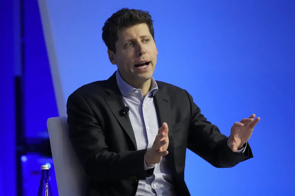 Sam Altman participates in a discussion during the Asia-Pacific Economic Cooperation CEO Summit in San Francisco on Nov. 16, 2023. (Eric Risberg/AP Photo)