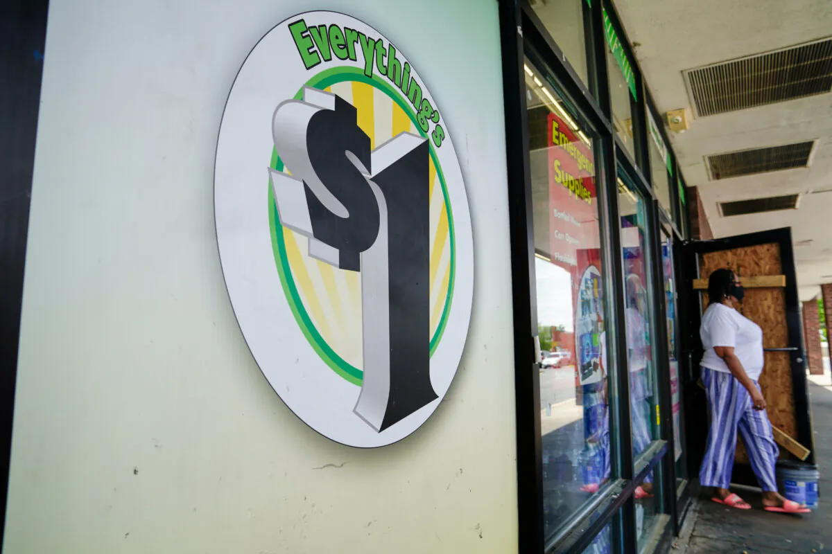 A person exits a Dollar Tree store in Washington on June 1, 2021. (Erin Scott/Reuters)
