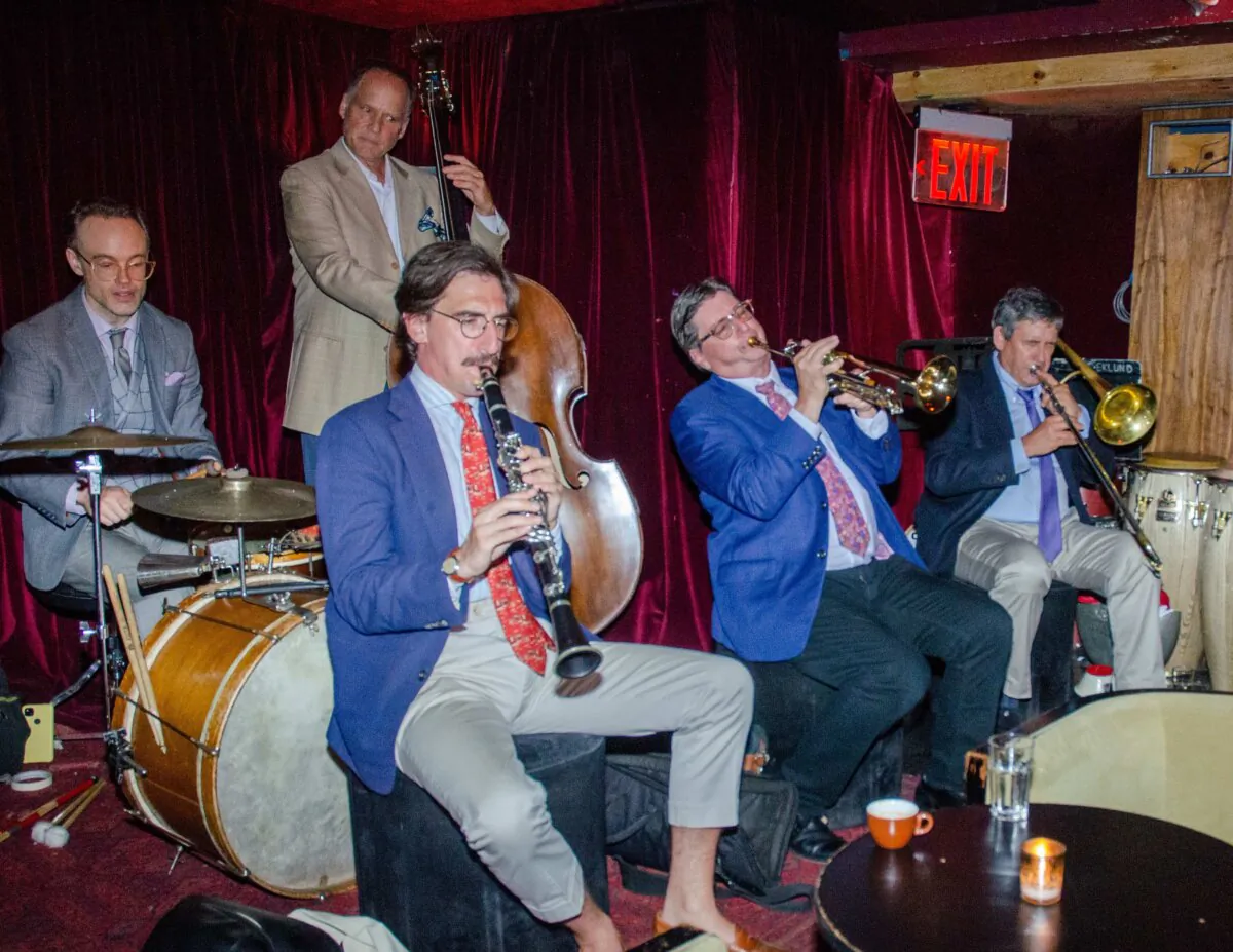 The Gotham City Band performs at Zinc Bar in Greenwich Village, New York City. (Dave Paone)