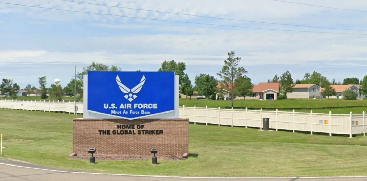 Minot Air Force Base in a file image. (Google Maps)