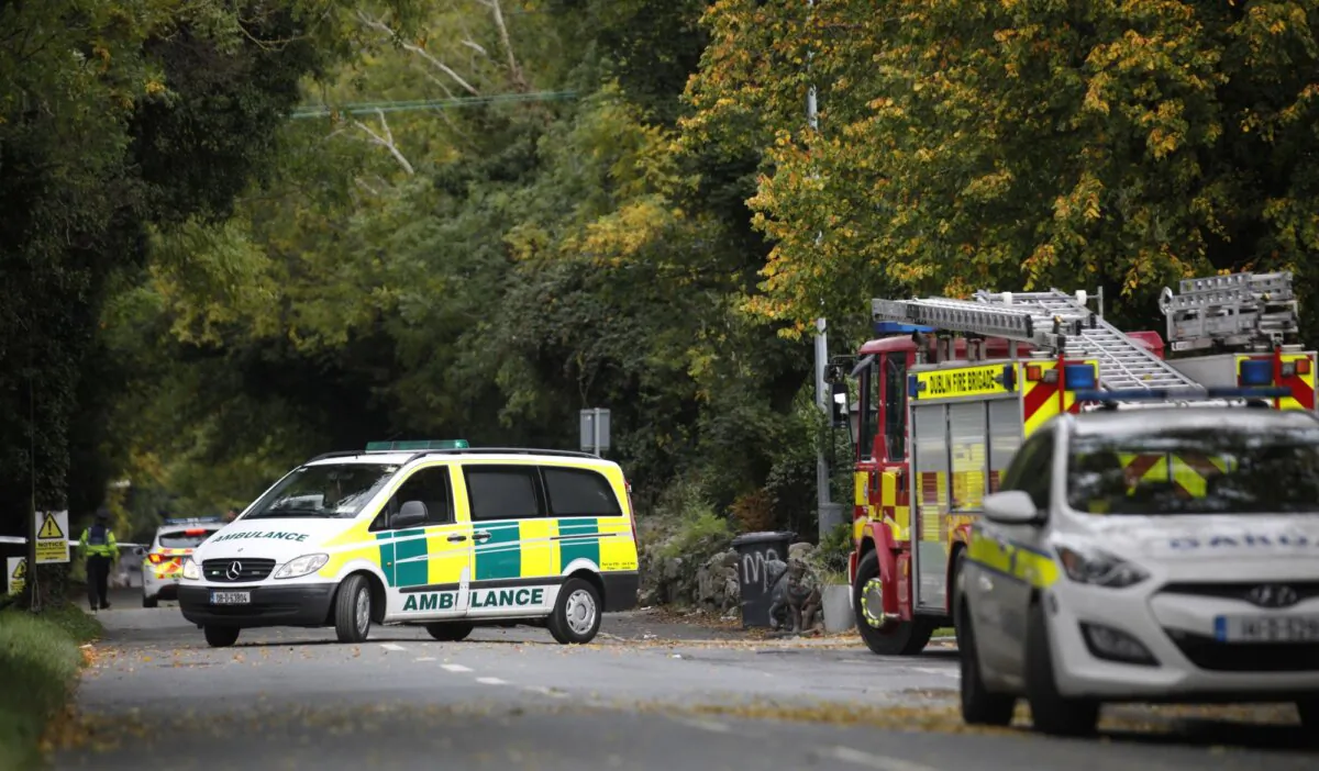 An ambulance in the south Dublin, Ireland, on Oct. 10, 2015. (AFP via Getty Images)