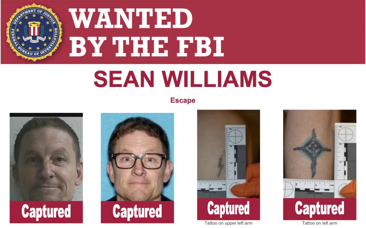 Sean Williams in a "Wanted by the FBI" poster. (FBI)