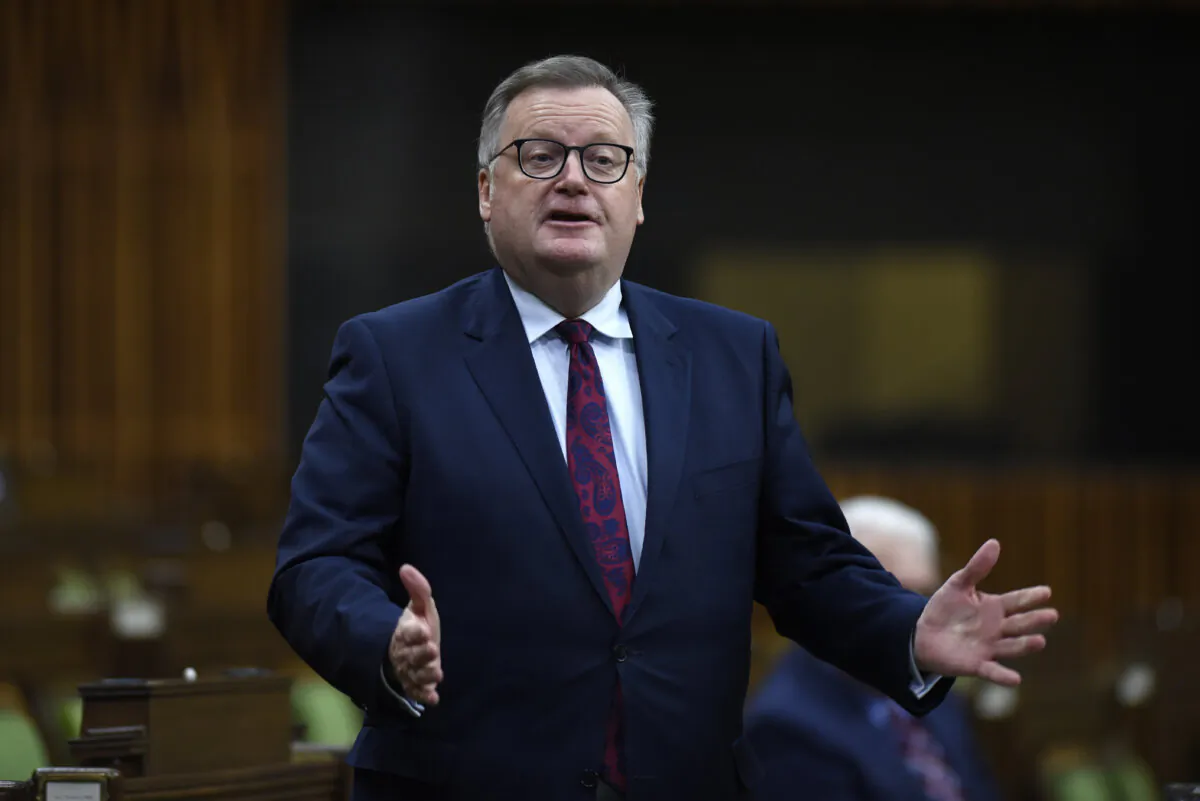 Conservative MP Kevin Waugh rises during Question Period in the House of Commons on Parliament Hill in Ottawa on Feb. 25, 2021. (THE CANADIAN PRESS/Justin Tang)
