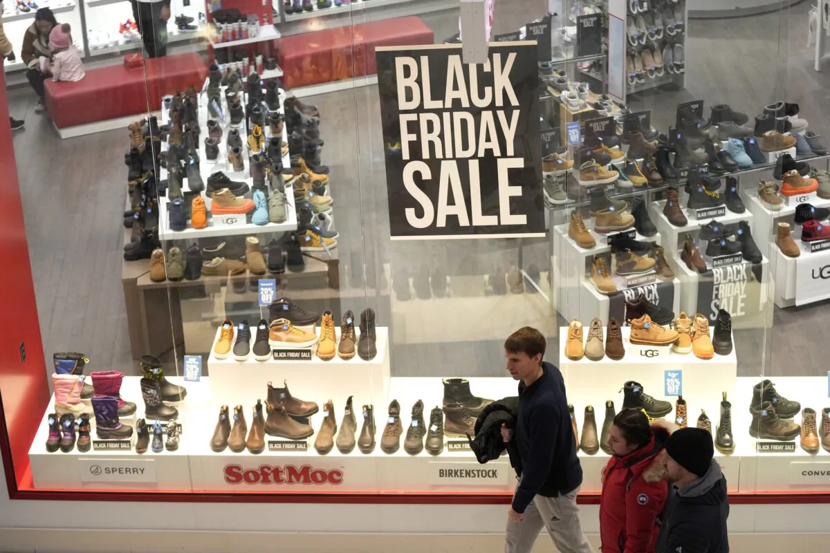 People shop for Black Friday deals at the Mall of America in Bloomington, Minn., on Nov. 24, 2023. (Abbie Parr/AP Photo)