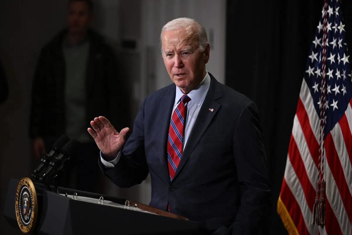 President Joe Biden speaks about the release of hostages from Gaza in Nantucket, Mass., on Nov. 24, 2023. (Brendan Smialowski/AFP via Getty Images)