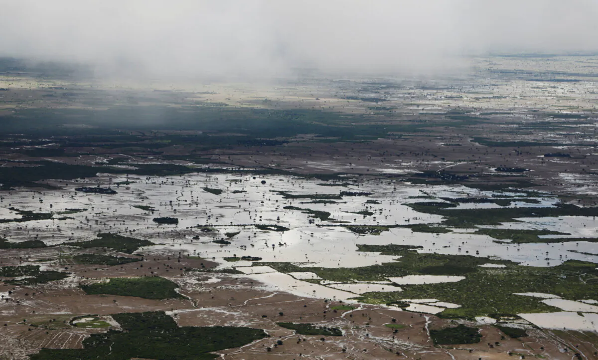Flooded fields following heavy rains in Baidoa, Somalia, on Nov. 16, 2023. (Feisal Omar/Reuters)