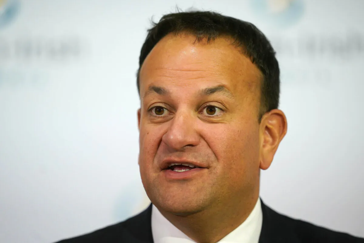 Taoiseach Leo Varadkar speaking at a press conference during the British-Irish Council (BIC) summit at Dublin Castle on Nov. 24, 2023. (Brian Lawless/PA Wire)