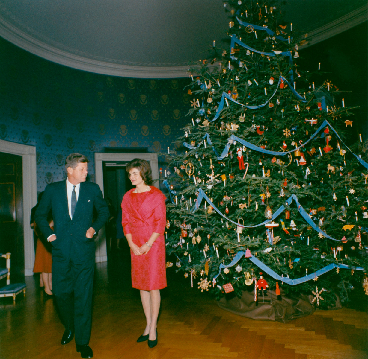 Kennedy's "Nutcracker Suite" themed Christmas tree, 1961