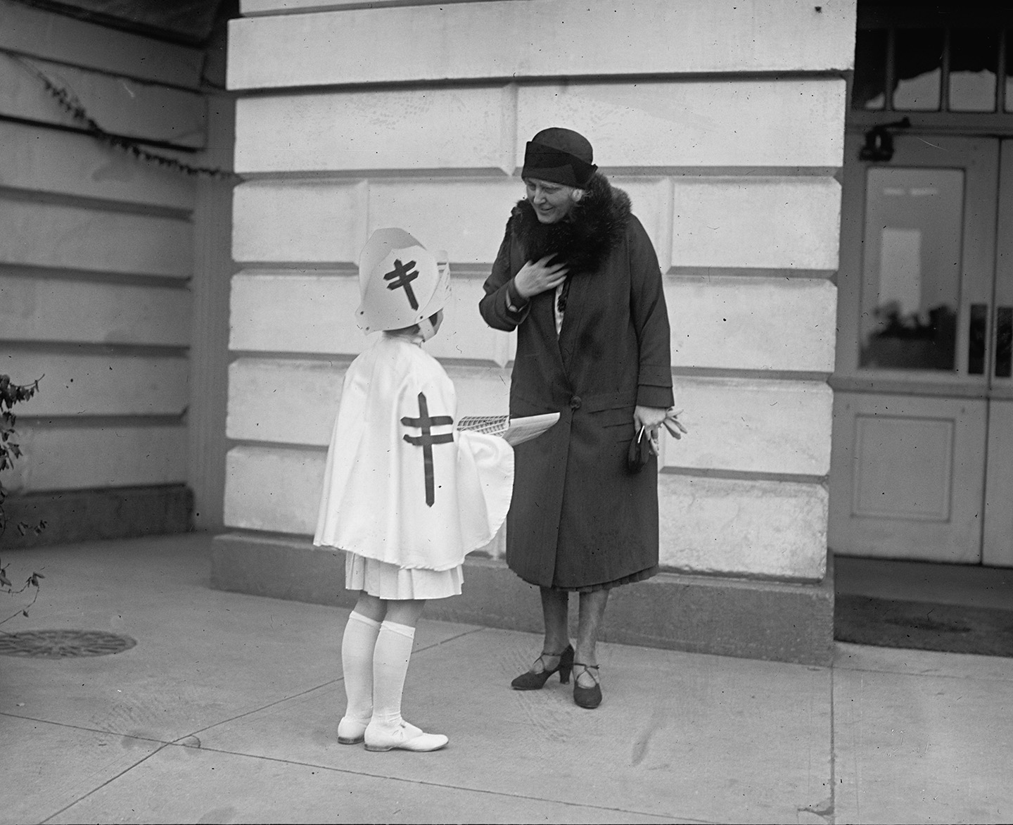 Mrs. Hoover buying tuberculosis seals