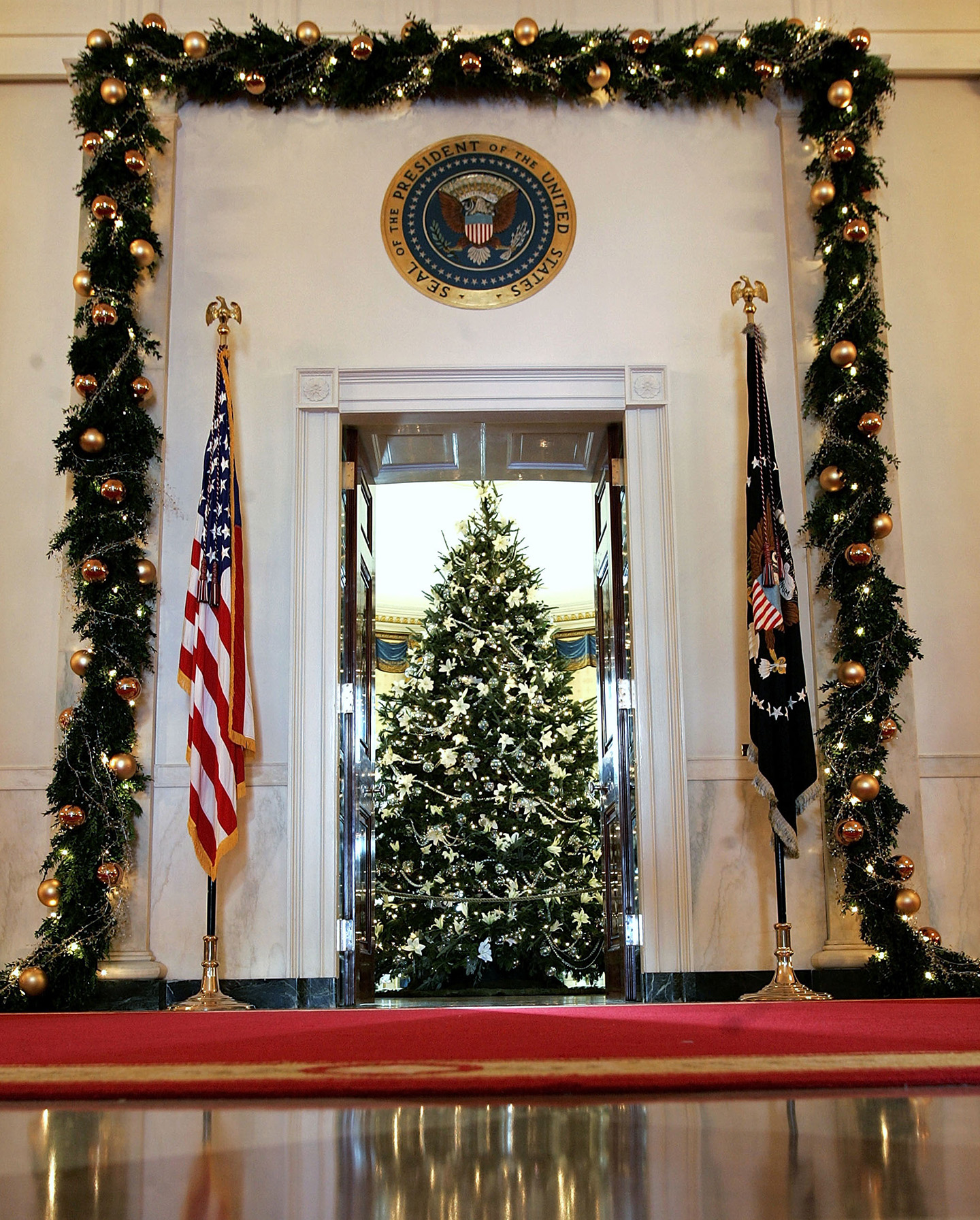 Blue Room Christmas tree