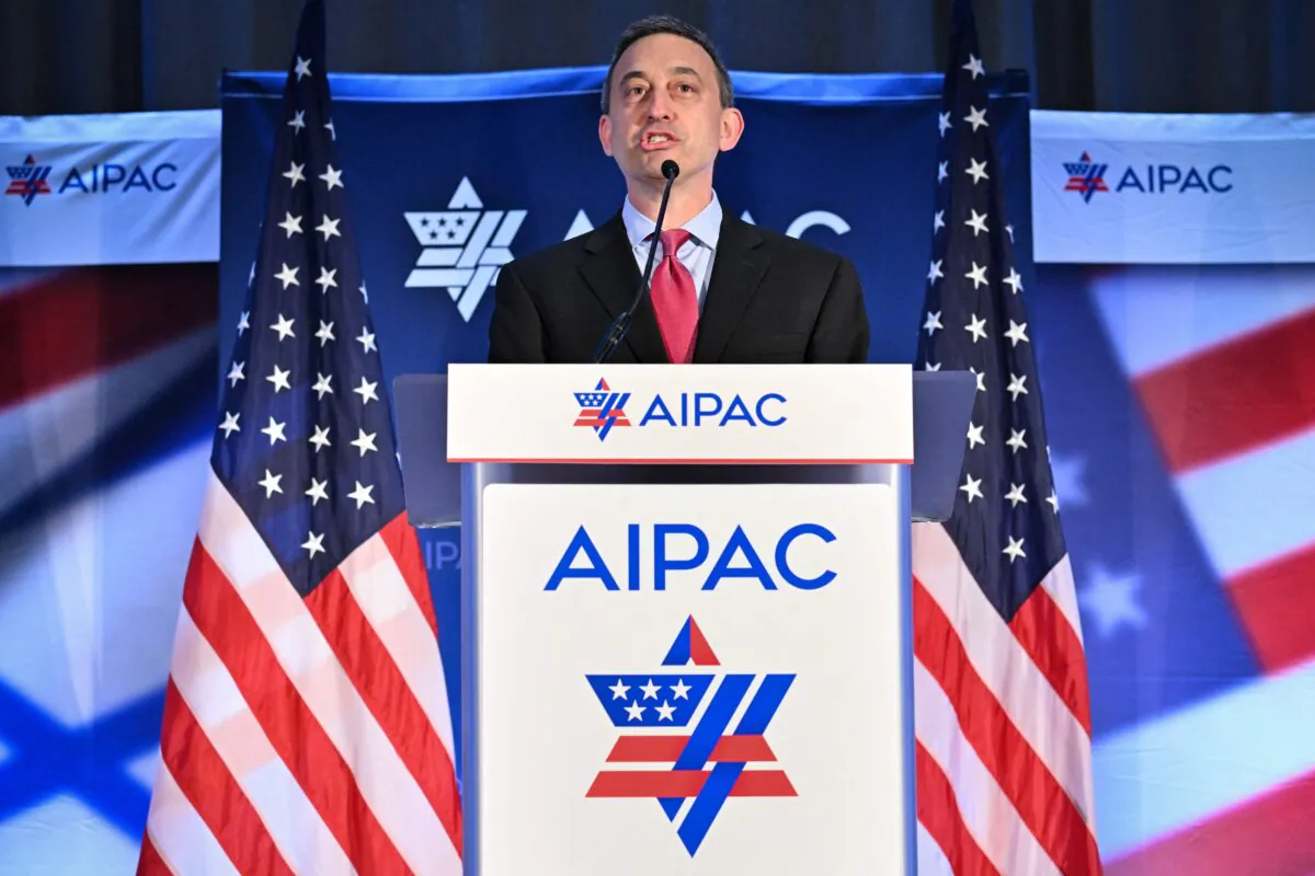 American Israel Public Affairs Committee (AIPAC) President Michael Tuchin speaks at the AIPAC Policy Summit at a hotel in Washington, DC on June 5, 2023. (Mandel Ngan/AFP via Getty Images)