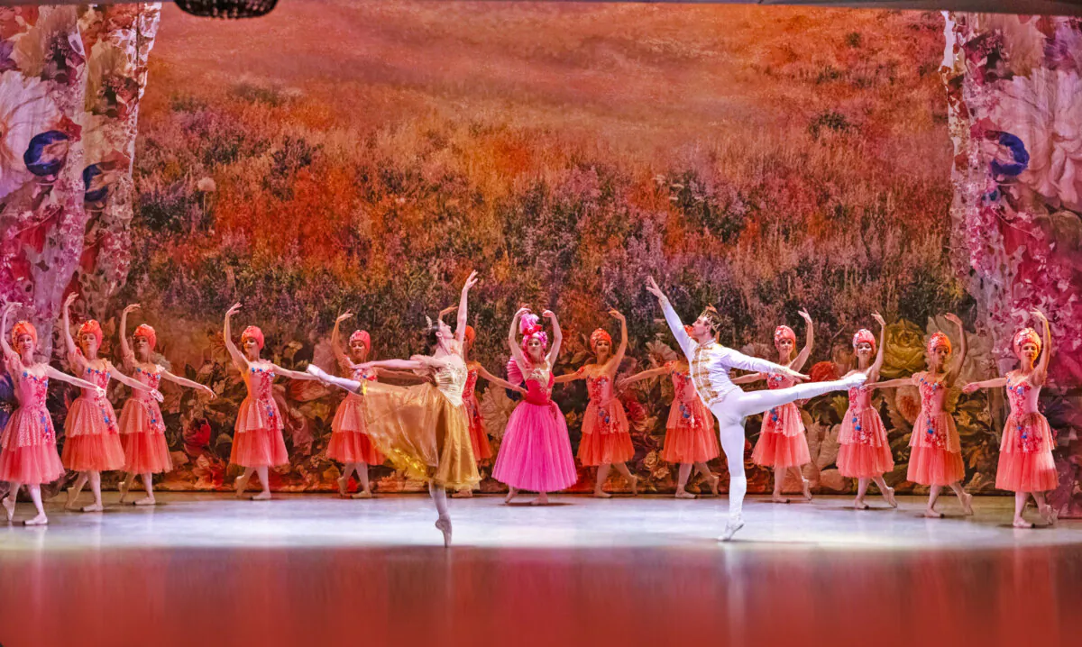 Cinderella (Ekaterina Malkovich) and her Prince (Leonardo Celegato) in a scene from "Cinderella." (World Ballet)