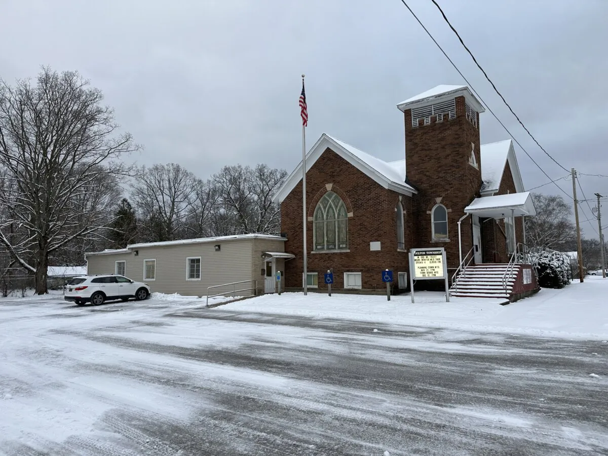 The Holton Township Hall, formerly a United Methodist church, in Holton Township, Mich., on Nov. 27, 2023. (Courtesy of Holton Township)