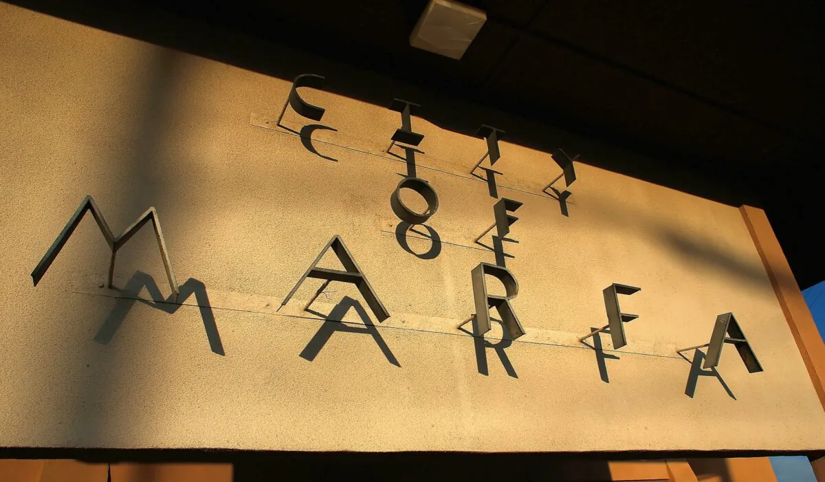 The Marfa city offices are seen on Highland Avenue in Marfa, Texas, on Dec. 25, 2012. (Scott Halleran/Getty Images)