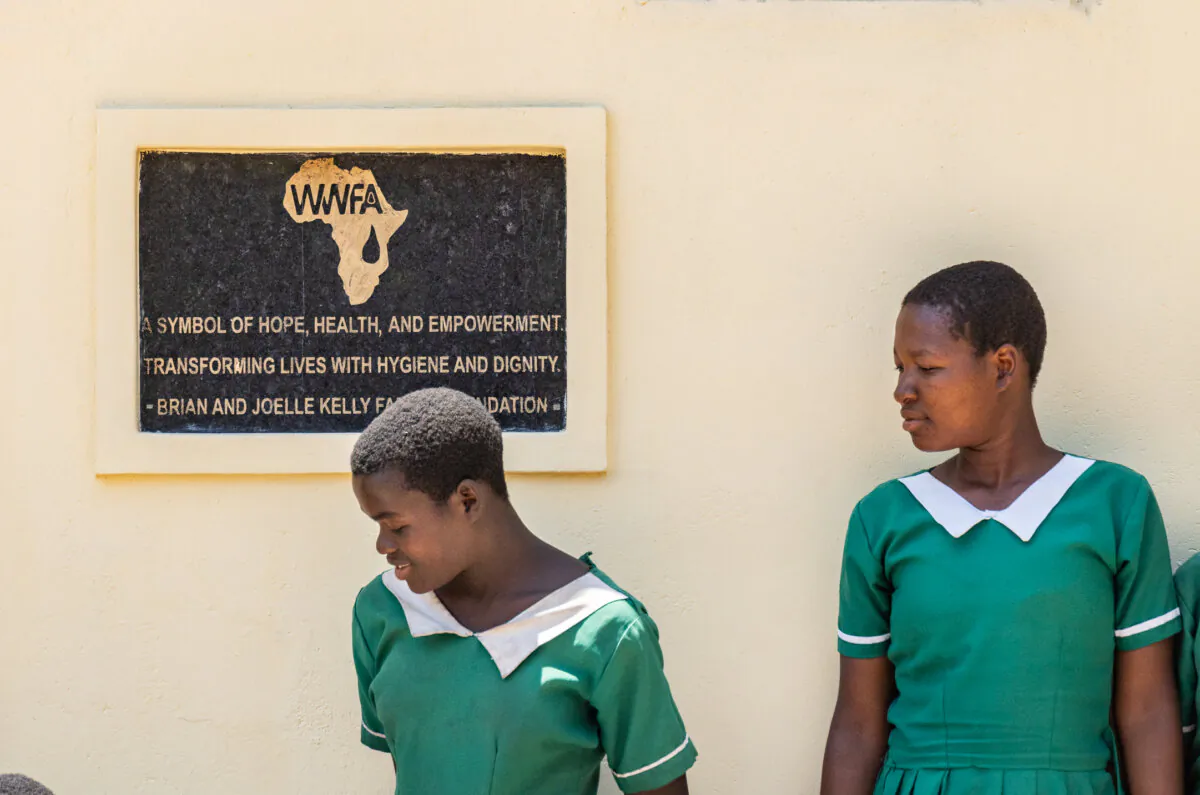 Students at a Blossom Project site at the Nanyanje School in the Mongochi District, Malawi, on Nov. 6, 2023. (John Fredricks/The Epoch Times)