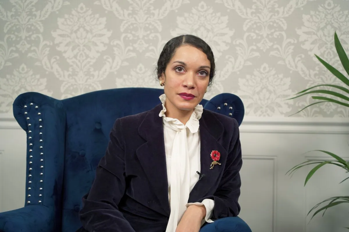Marie Kawthar Daouda speaks to NTD's "British Thought Leaders" programme. (NTD)