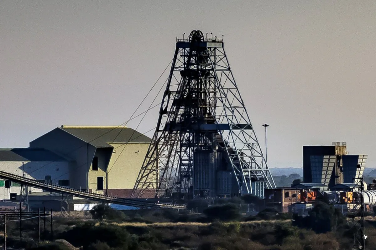 The Impala Platinum mine shaft 11, near Rustenburg, South Africa, on Nov. 28, 2023. (Implats via AP)