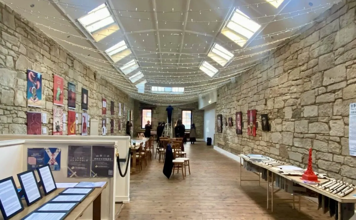 Art Festival on Human Rights of China and Hong Kong took place in Glasgow, Scotland, from Nov. 24 to Nov. 26, 2023. (Courtesy of the Taiwan Association for International Care of Organ Transplant )