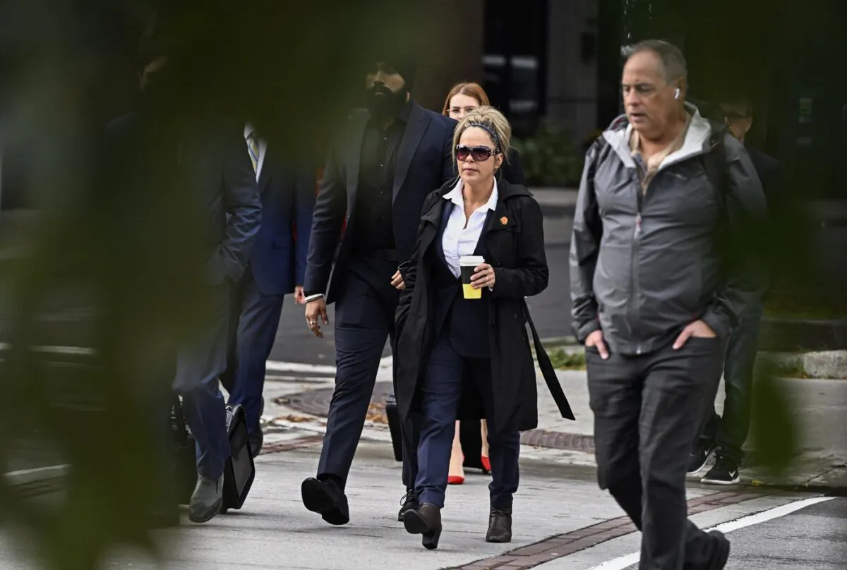 Tamara Lich arrives for her trial at the courthouse in Ottawa, on Sept. 19, 2023. (The Canadian Press/Justin Tang)