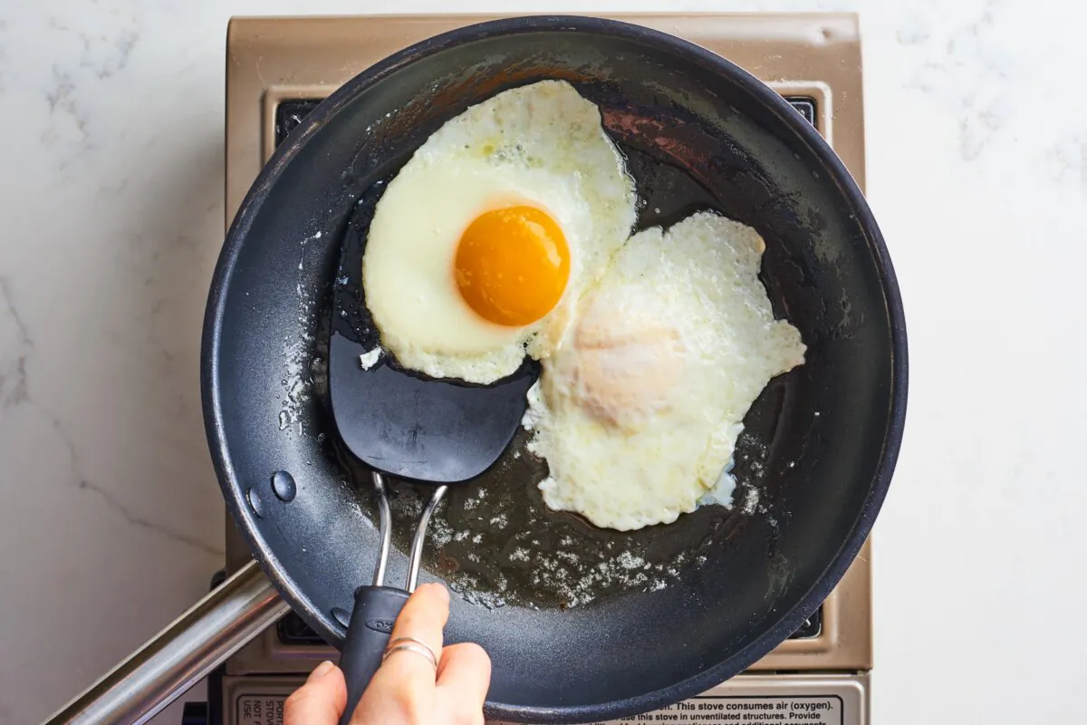 With their perfectly set whites and runny yolks, these over-easy eggs are begging for lots of buttered toast. (Joe Lingeman/TNS)