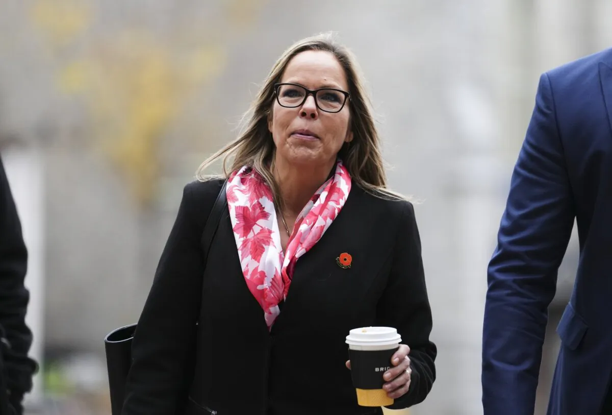 Tamara Lich arrives to the Ottawa Courthouse in Ottawa on Nov. 3, 2023. (The Canadian Press/Sean Kilpatrick)