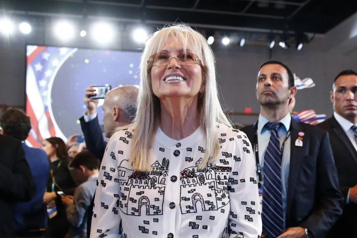 Miriam Adelson, wife of Republican mega donor Sheldon Adelson, listens as President Donald Trump speaks in Hollywood, Fla., on Dec. 7, 2019. (Patrick Semansky/AP Photo)