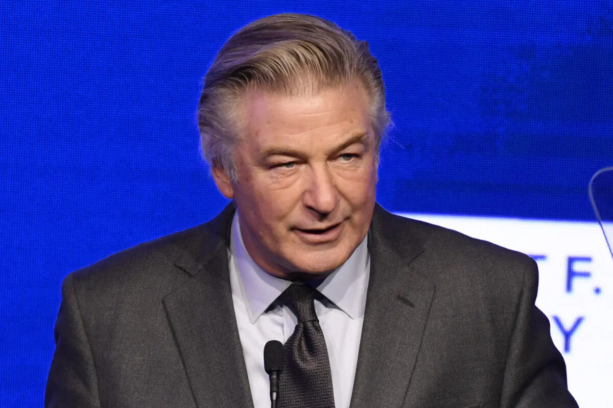 Alec Baldwin speaks at the Ripple of Hope Award Gala at New York Hilton Midtown in New York on Dec. 9, 2021. (Evan Agostini/Invision/AP)