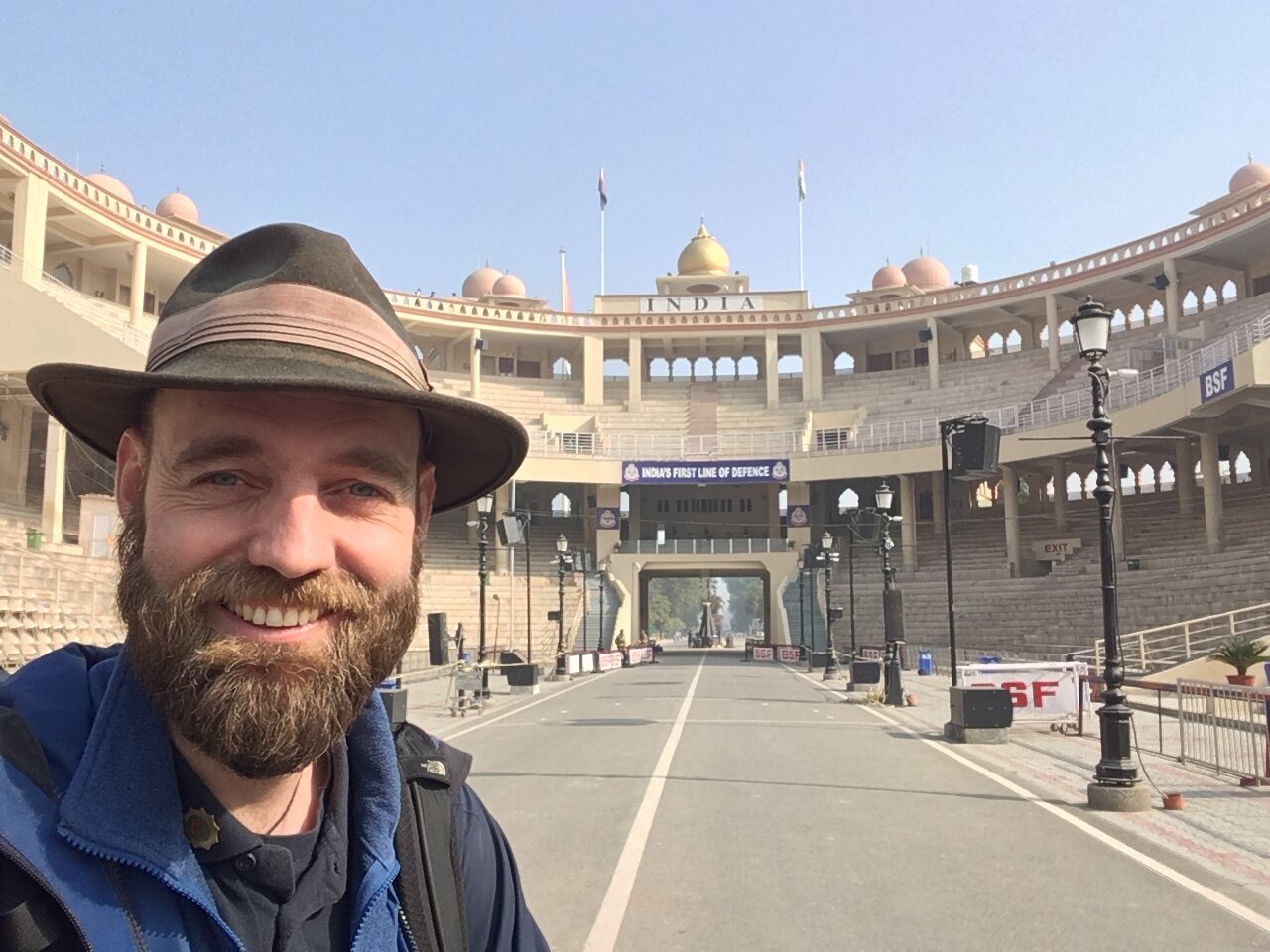 Mr. Pedersen on Wagah border. 