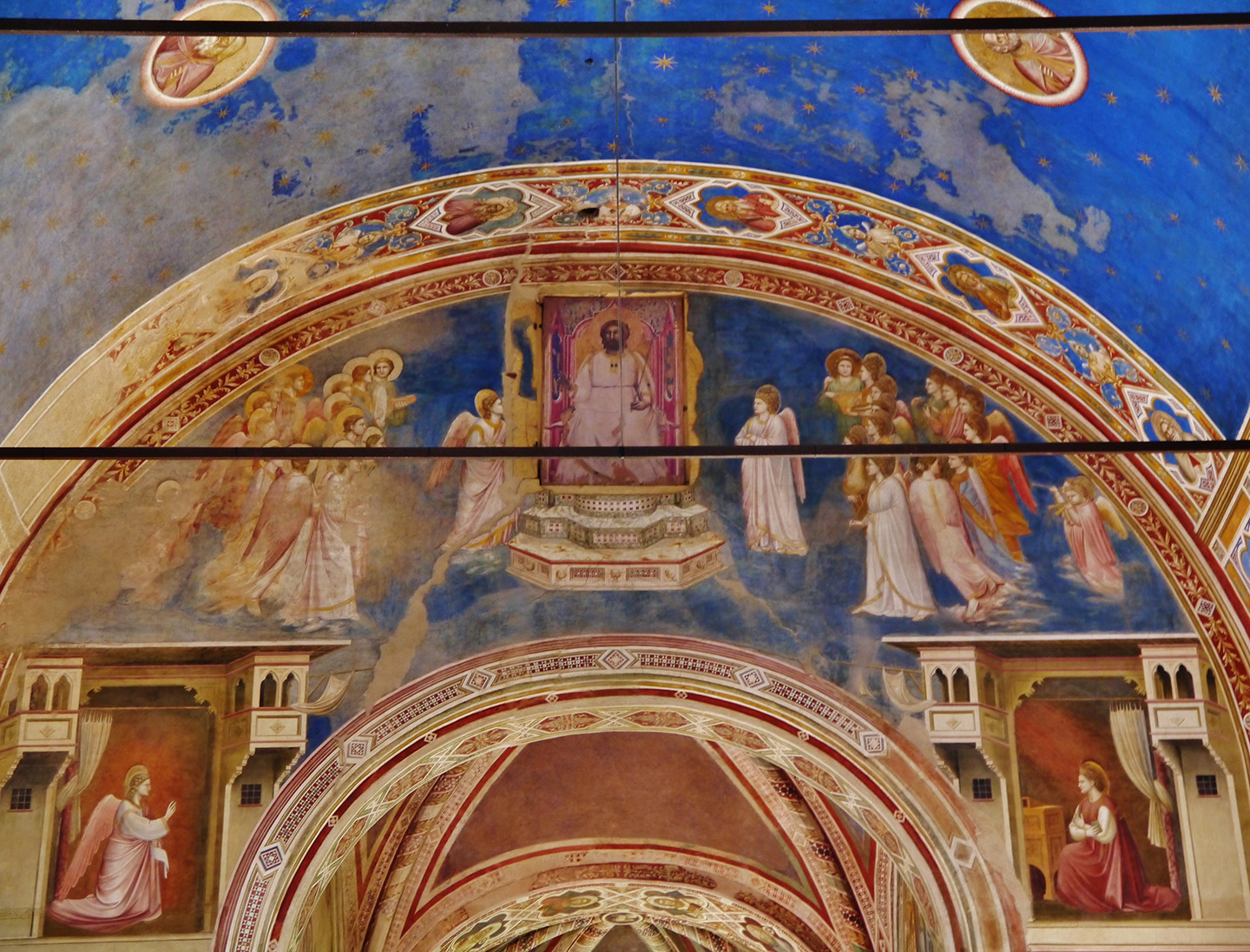 detail of God in Giotto's fresco, Scrovegni Chapel