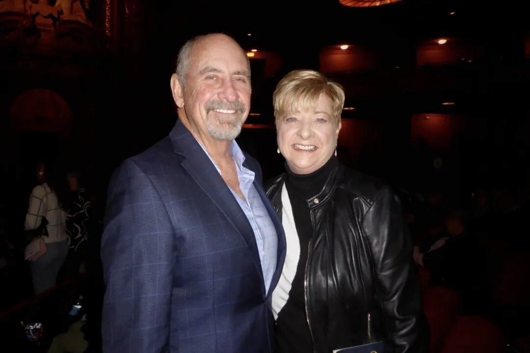 Frank and Maura Doyle at Shen Yun Performing Arts at the Boch Center in Boston, Mass., on Dec. 31, 2023. (Frank Liang/The Epoch Times)