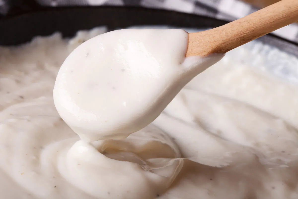 Bechamel, a famous French white sauce, made by cooking flour and butter together, before whisking in milk. (Dreamstime/TNS)