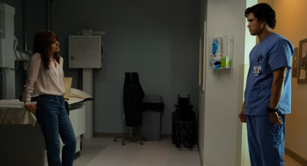 woman and man in doctor's office in MAY DECEMBER