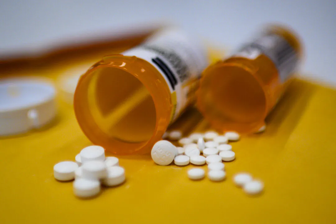 Tablets of opioid painkiller Oxycodone delivered on medical prescription taken on Sept. 18, 2019. (Eric Baradata/AFP via Getty Images)