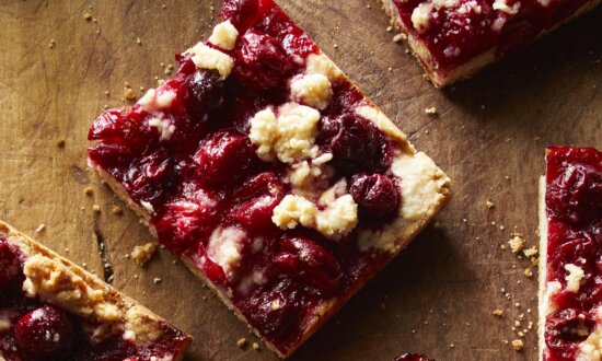 Cranberry Crumble Bars Will Have Your Guests Feeling Festive in No Time