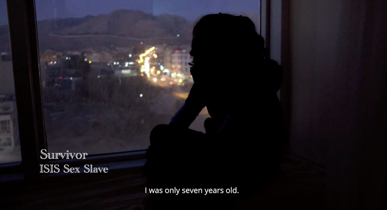 Video footage from the EpochTV Cinema film “26 Seconds—ISIS Sex Slaves” about the sex trafficking of Yazidis and Christians in Iraq. (EpochTV/Screenshot via The Epoch Times)