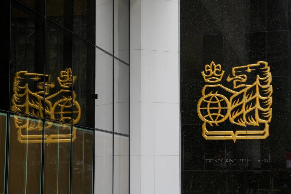 Royal Bank of Canada signage is pictured in the financial district in Toronto, on Sept. 8,  2023. (The Canadian Press/Andrew Lahodynskyj)