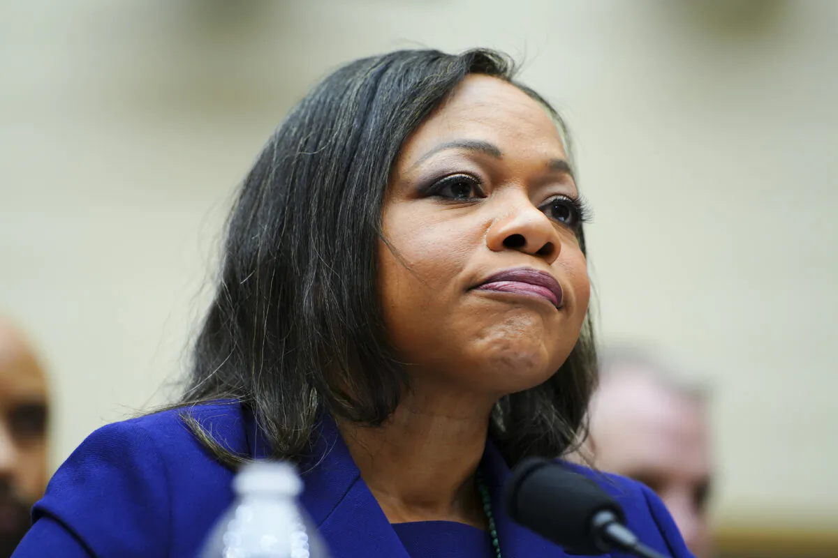 Kristen Clarke, Assistant Attorney General at the Justice Department, testifies before the House Judiciary Subcommittee on Constitution and Limited Government in Washington on Dec. 5, 2023. (Madalina Vasiliu/The Epoch Times)